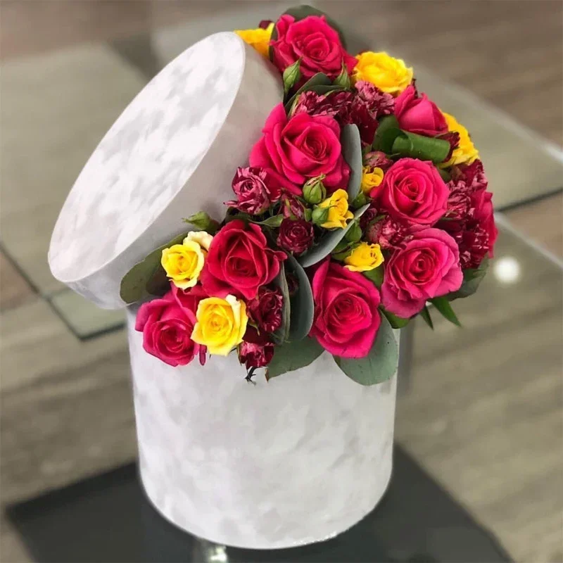 Florist Supply Buckets - 3 개/대 둥근 모양 벨벳 선물