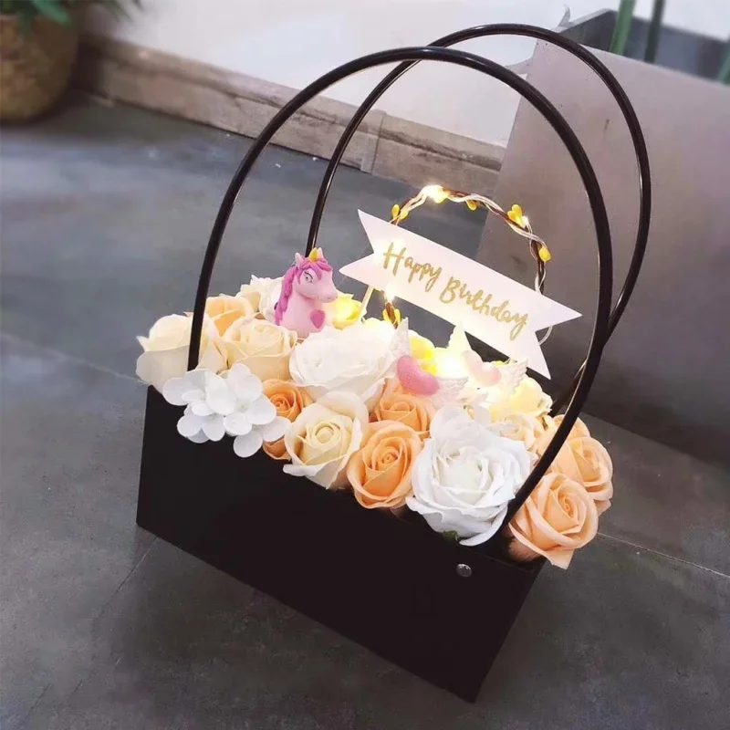 꽃 종이 상자 버킷 PVC 꽃집 선물 포장 22x11x - Florist Supply Buckets 리뷰 및 가격