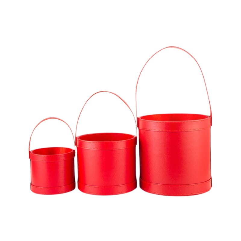 휴대용 가죽 원형 선물 상자 플로리스트 꽃다발 포장 웨 - Florist Supply Buckets 리뷰 및 가격