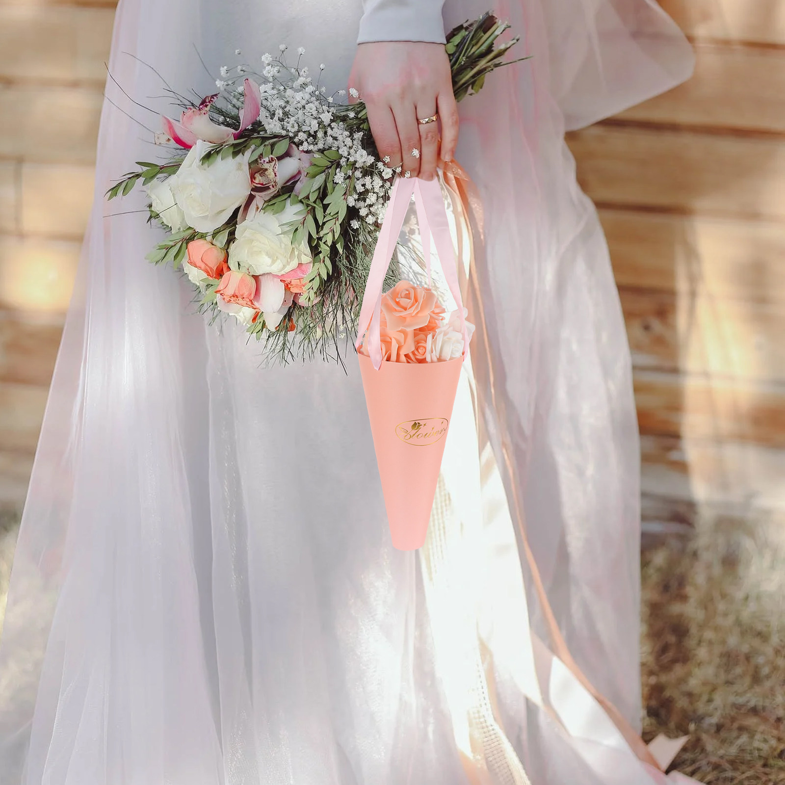 6Pcs 꽃 꽃다발 가방 꽃집 상점을위한 세련된 휴대용 - Florist Supply Buckets 리뷰 및 가격