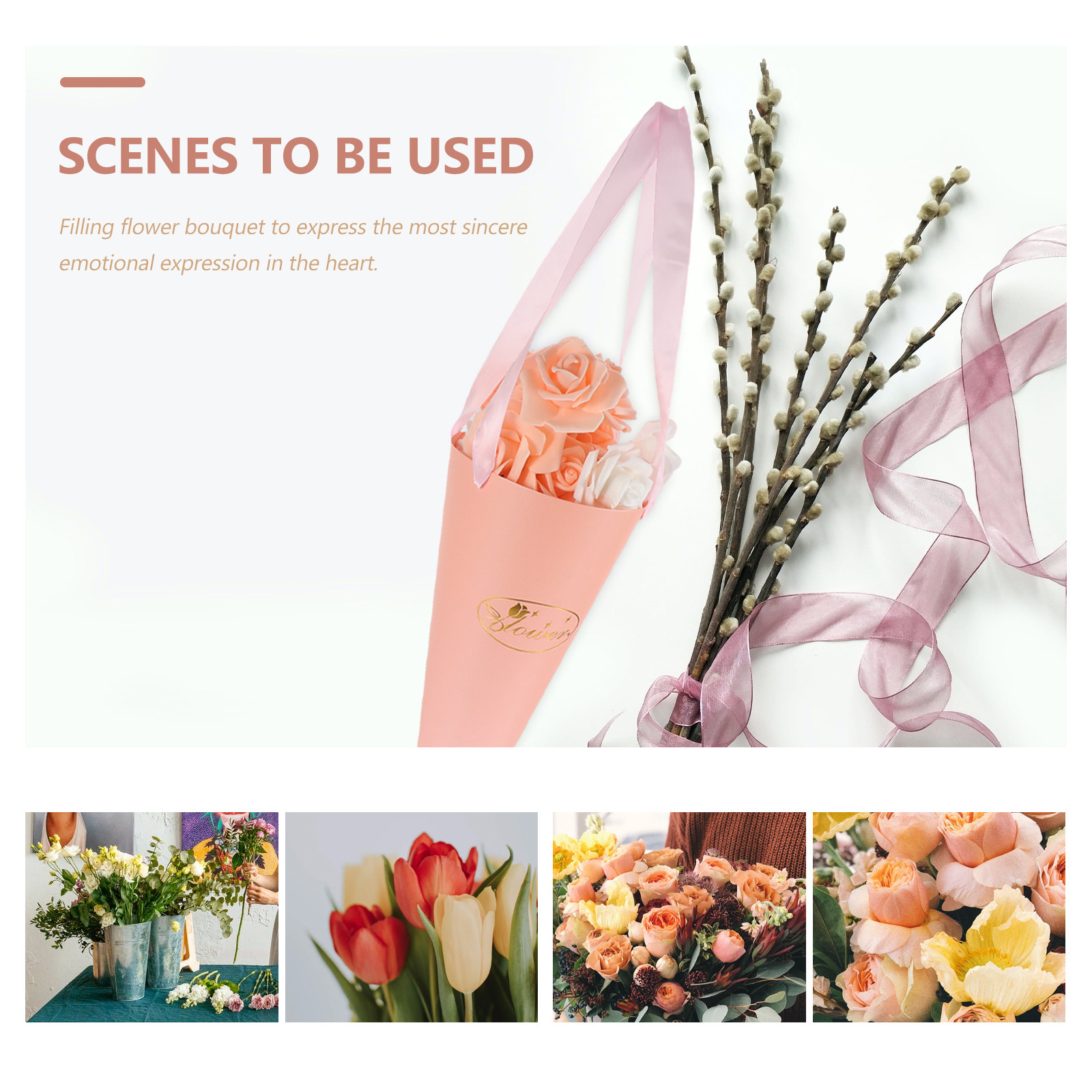 6Pcs 꽃 꽃다발 가방 꽃집 상점을위한 세련된 휴대용 - Florist Supply Buckets 리뷰 및 가격